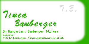 timea bamberger business card